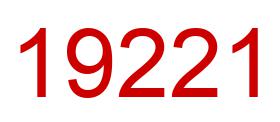 Number 19221 red image
