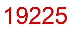 Number 19225 red image