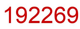 Número 192269 imagen rojo