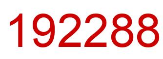 Number 192288 red image