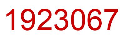 Number 1923067 red image