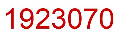 Number 1923070 red image