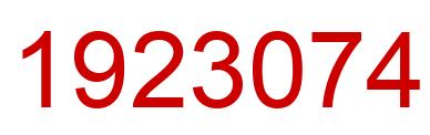 Number 1923074 red image