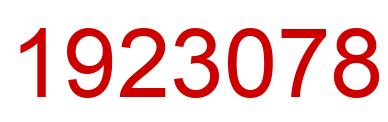Number 1923078 red image