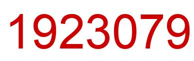 Number 1923079 red image