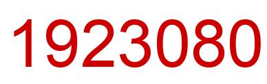 Number 1923080 red image