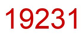 Number 19231 red image