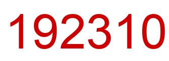Number 192310 red image