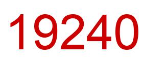 Number 19240 red image