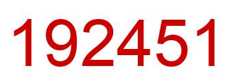 Number 192451 red image