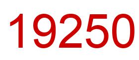 Number 19250 red image