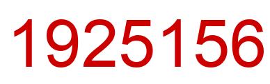 Number 1925156 red image