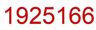 Number 1925166 red image