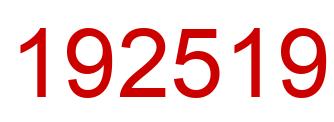 Número 192519 imagen rojo