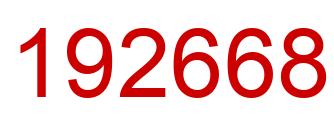 Número 192668 imagen rojo