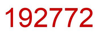 Número 192772 imagen rojo