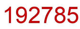 Número 192785 imagen rojo
