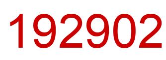 Number 192902 red image