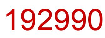 Number 192990 red image