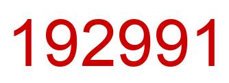 Number 192991 red image