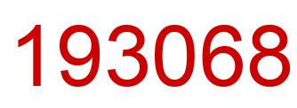 Number 193068 red image