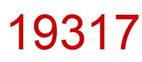 Number 19317 red image