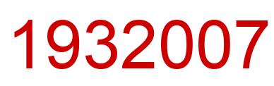 Number 1932007 red image