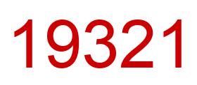 Number 19321 red image