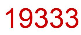 Number 19333 red image