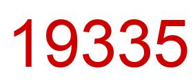 Number 19335 red image