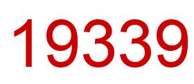 Number 19339 red image