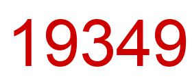 Number 19349 red image