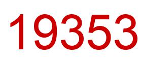 Number 19353 red image