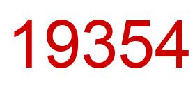 Number 19354 red image