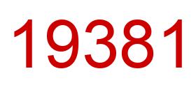 Number 19381 red image