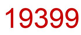 Number 19399 red image