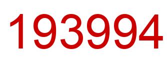 Number 193994 red image