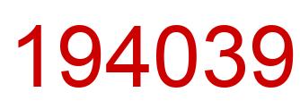 Número 194039 imagen rojo