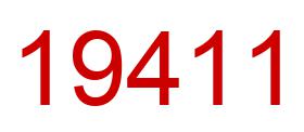 Number 19411 red image