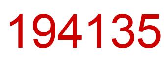 Number 194135 red image