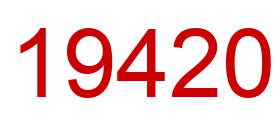 Number 19420 red image
