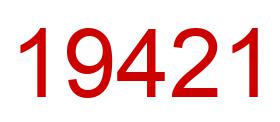 Number 19421 red image