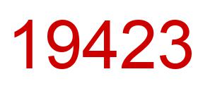 Number 19423 red image