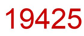 Number 19425 red image