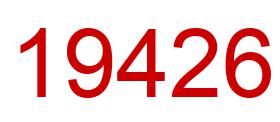 Number 19426 red image