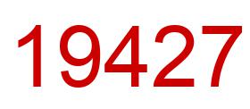 Number 19427 red image