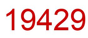 Number 19429 red image