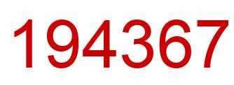 Número 194367 imagen rojo