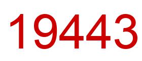 Number 19443 red image