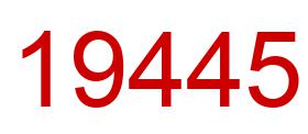 Number 19445 red image
